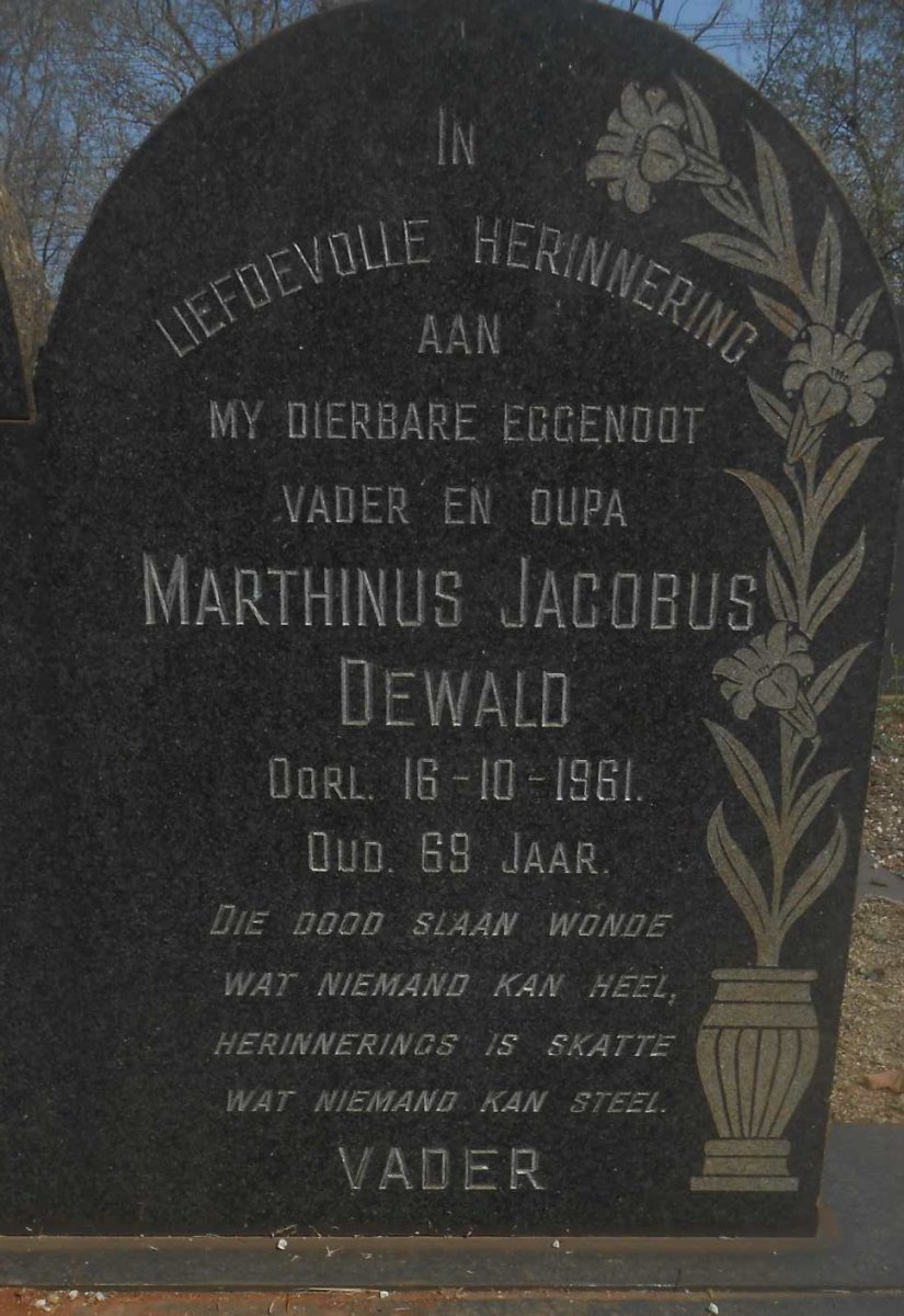 STEYN Marthinus Jacobus Dewald -1961 & Maria Magdalena Susanna -1979