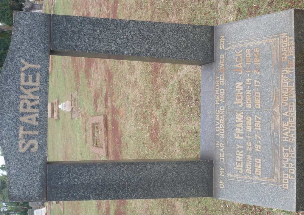 STARKEY Jerry Frank 1880-1917 :: STARKEY John Jack 1906-1945