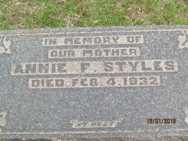 STYLES Annie F. -1932