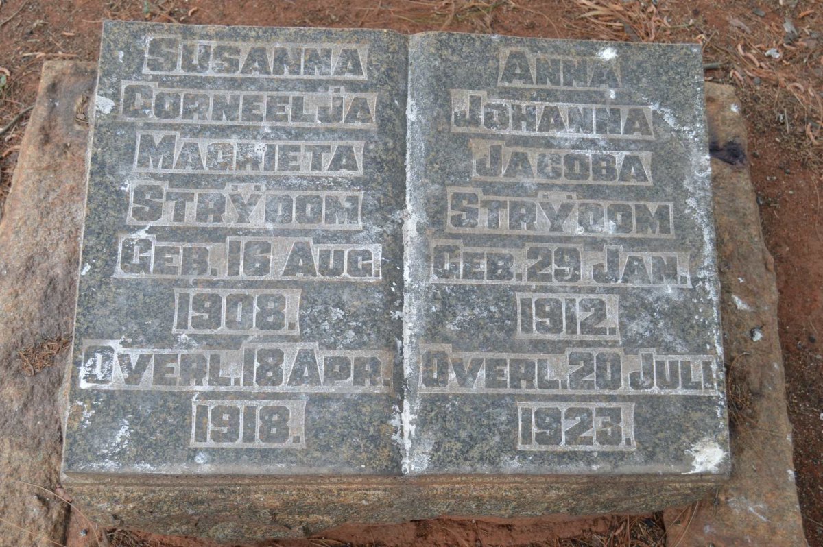 STRYDOM Susanna Corneelja Magrieta 1908-1918 :: STRYDOM Anna Johanna Jacoba 1912-1923