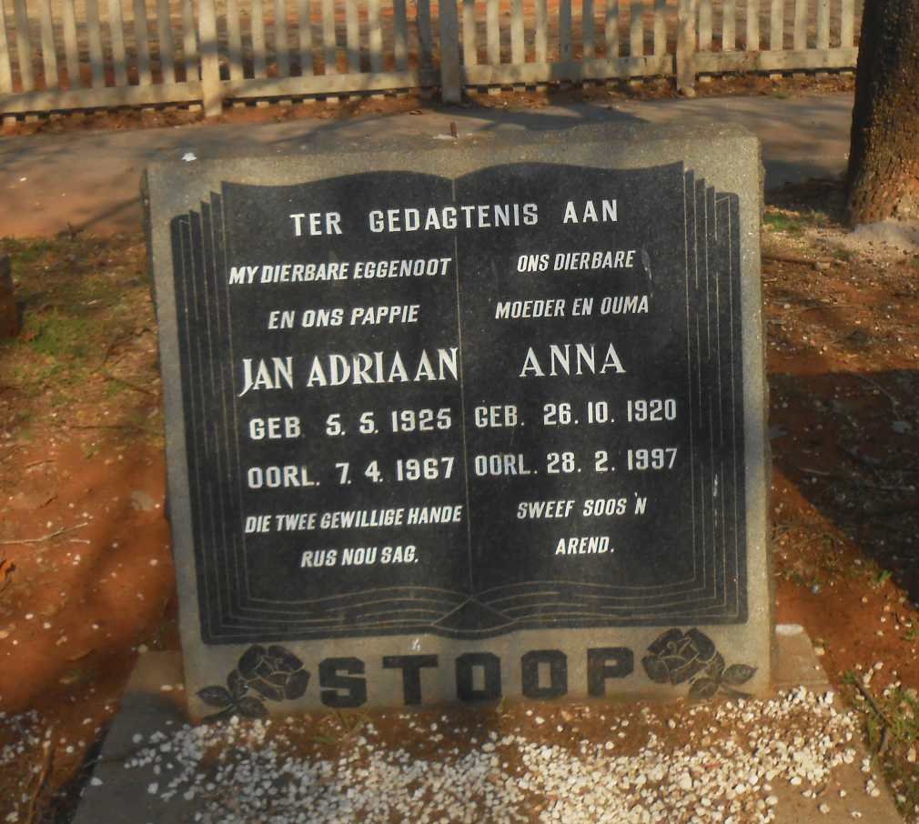 STOOP Jan Adriaan 1925-1967 &amp; Anna 1920-1997