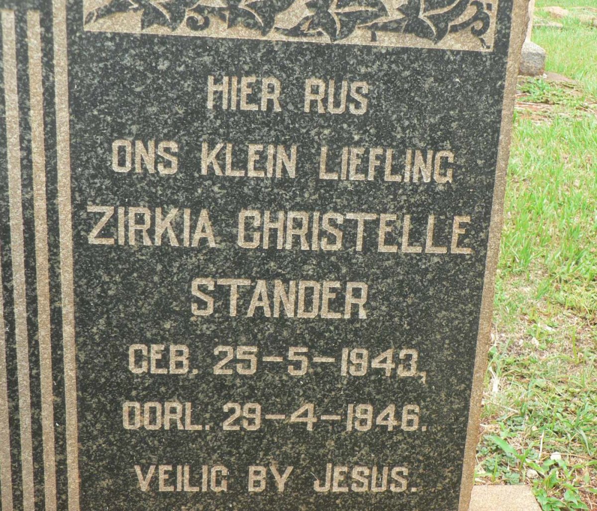 STANDER Zirkia Christelle 1943-1946