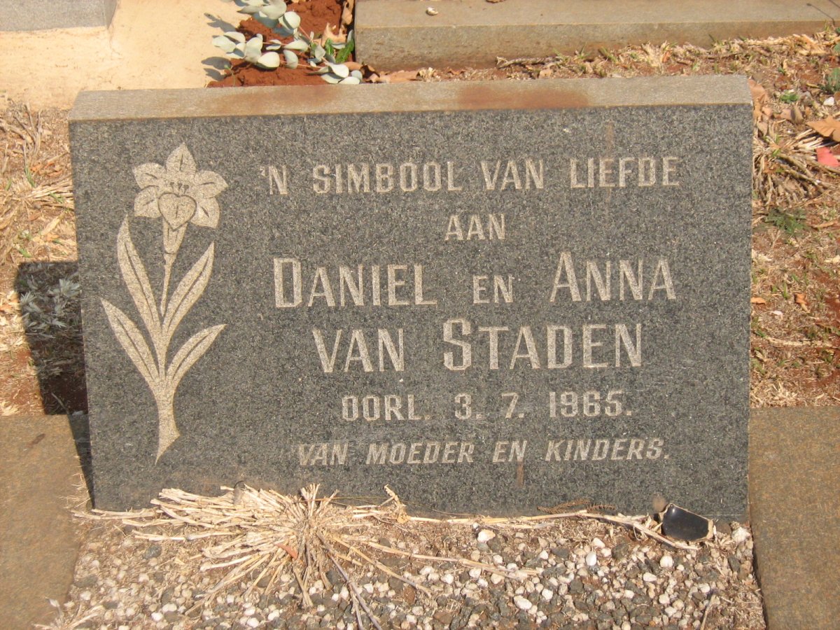 STADEN Daniel, van -1965 &amp; Anna -1965