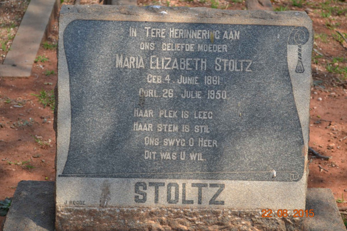STOLTZ Maria Elizabeth 1861-1950