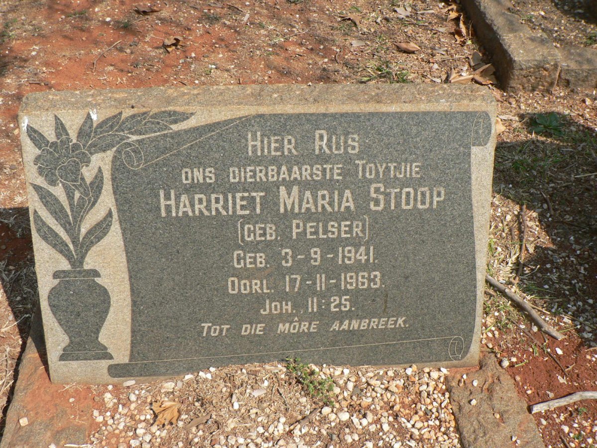 STOOP Harriet Maria nee PELSER 1941-1963