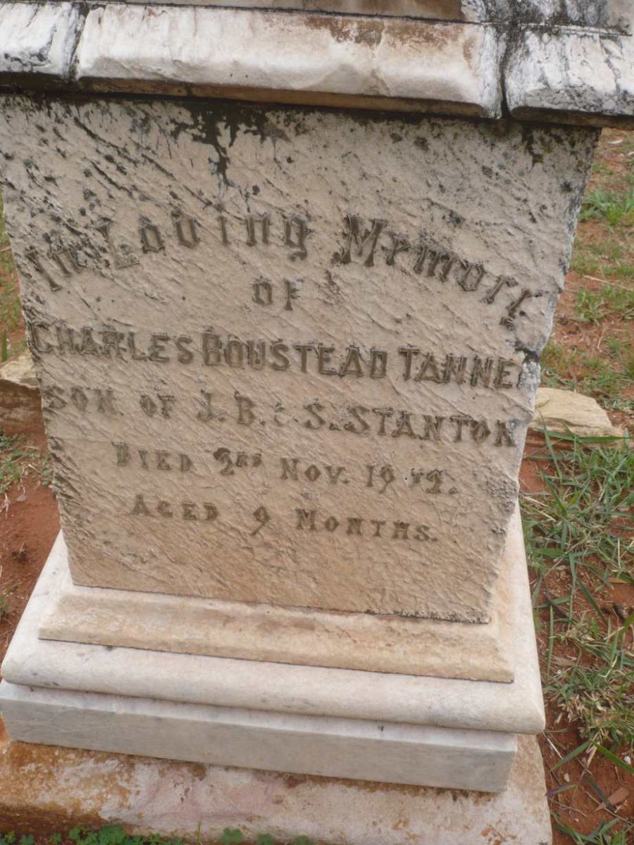 STANTON Charles Boustead Tanner -1902