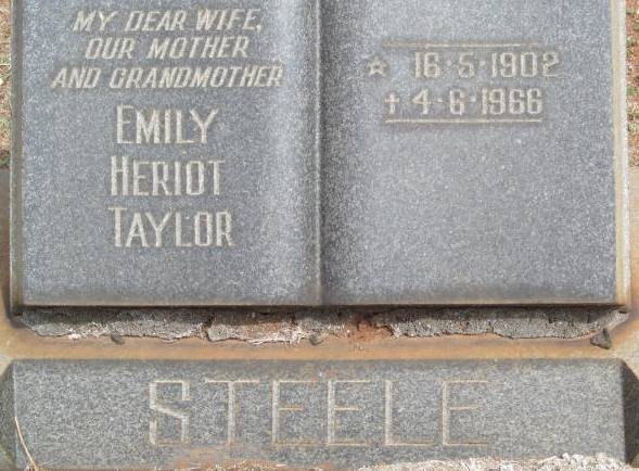 STEELE Emily Heriot Taylor 1902-1966
