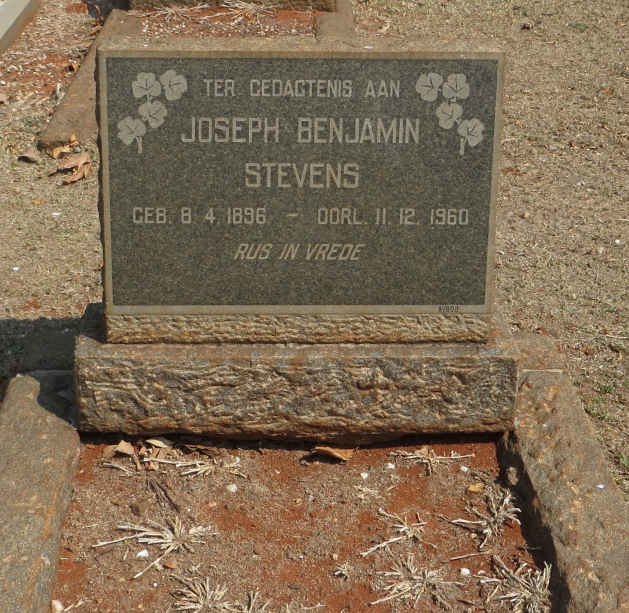 STEVENS Joseph Benjamin 1896-1960