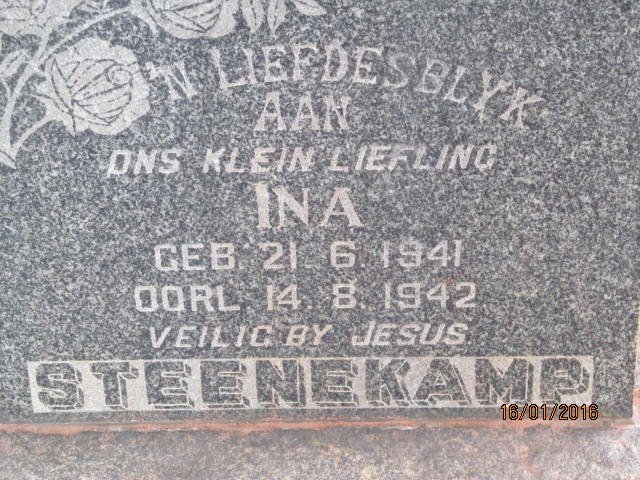 STEENEKAMP Ina 1941-1942