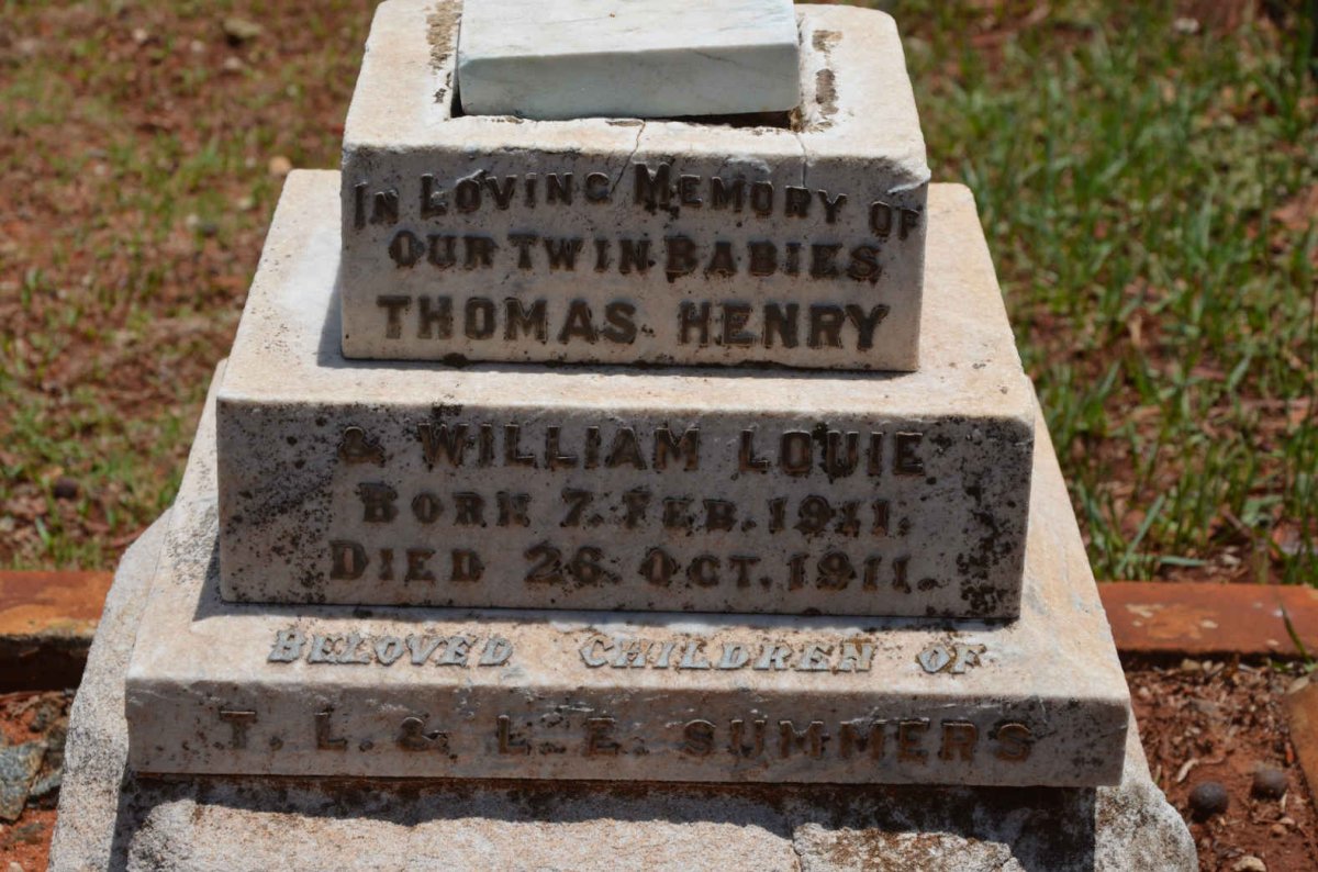 SUMMERS Thomas Henry 1911-1911 :: SUMMERS William Louie 1911-1911