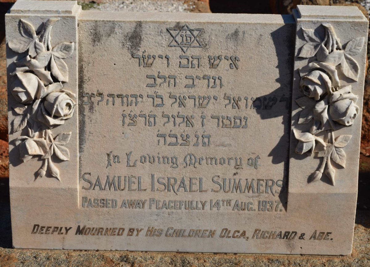 SUMMERS Samuel Israel -1937