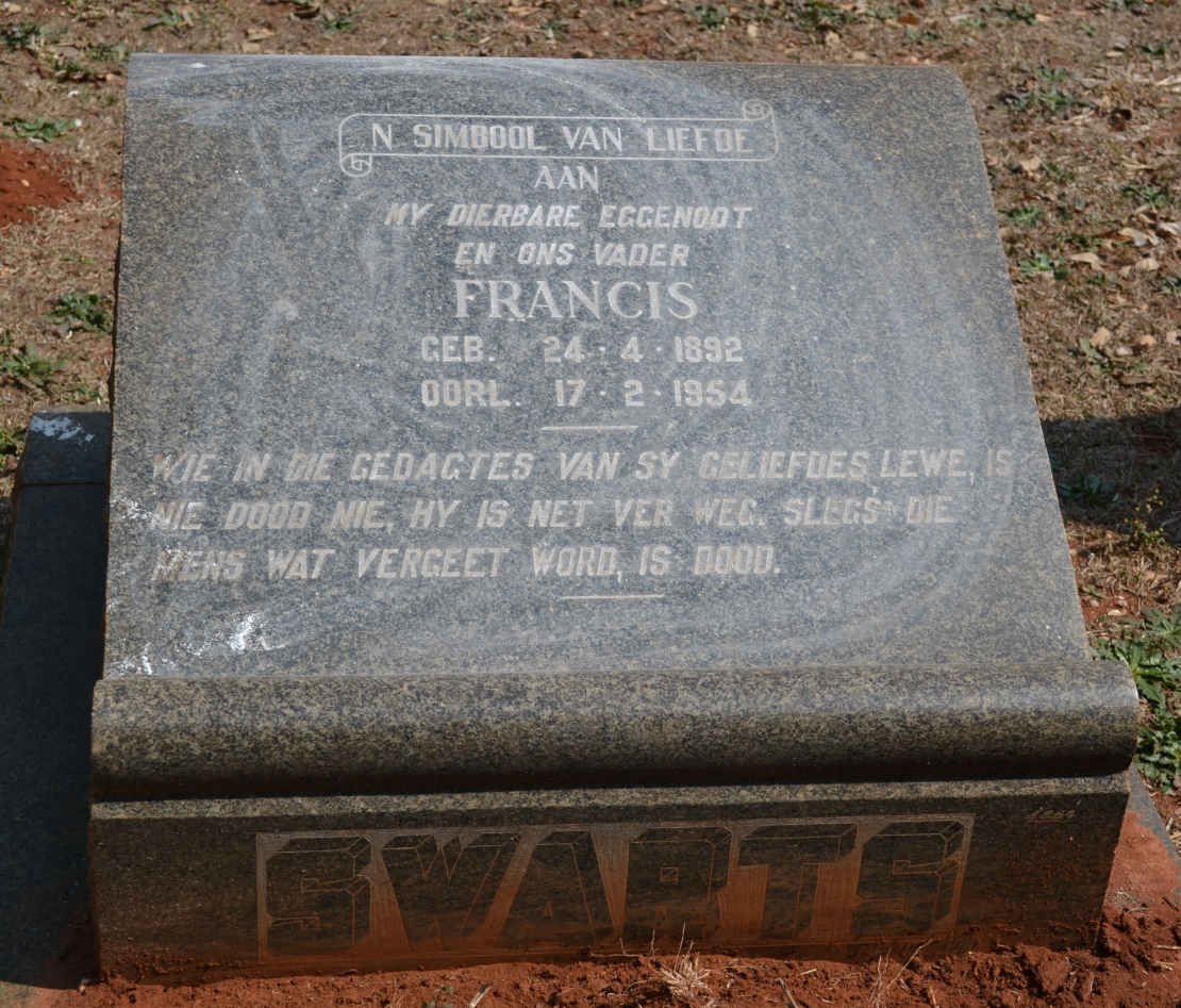 SWARTS Francis 1892-1954