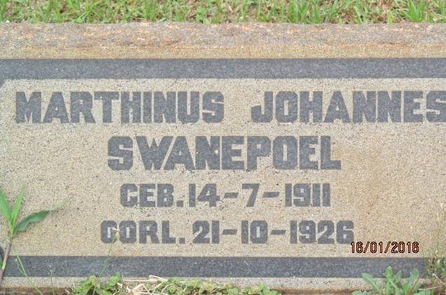 SWANEPOEL Marthinus Johannes 1911-1926