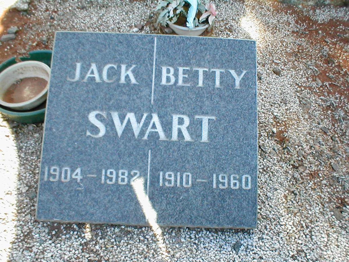 SWART Jack 1904-1982 &amp; Betty 1910-1960
