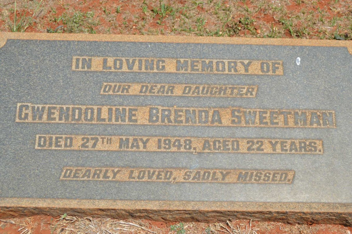 SWEETMAN Gwendoline Brenda -1948