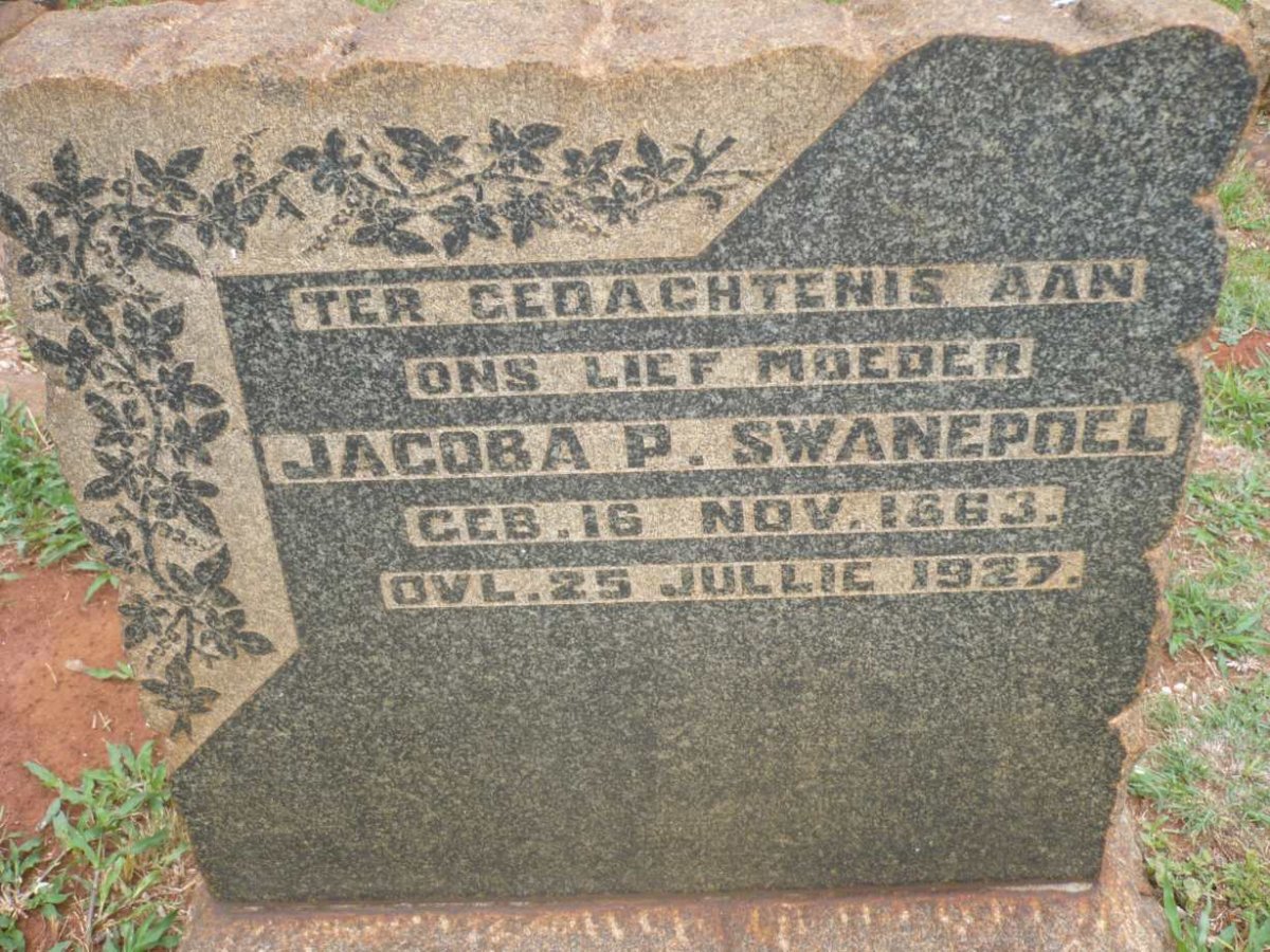 SWANEPOEL Jacoba P. 1863-1927