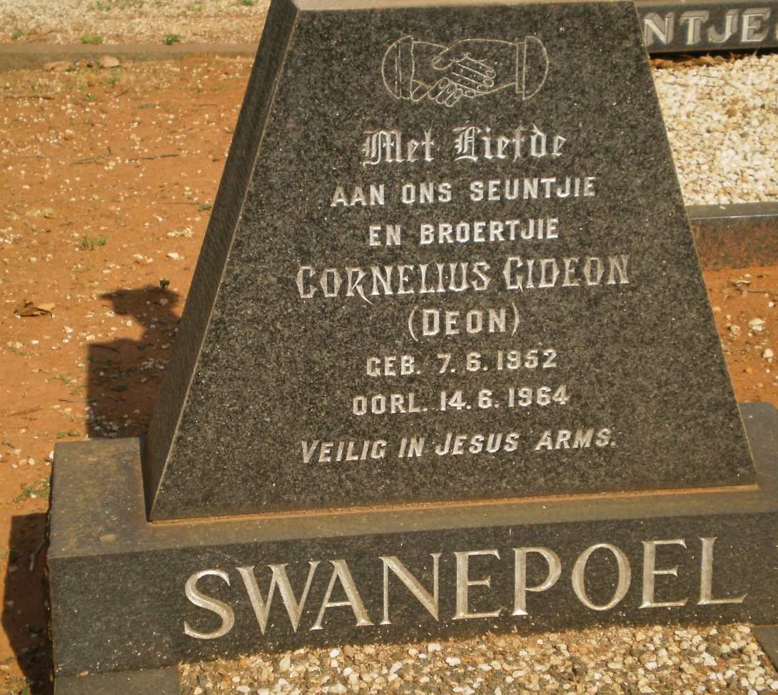 SWANEPOEL Cornelius Gideon 1952-1964