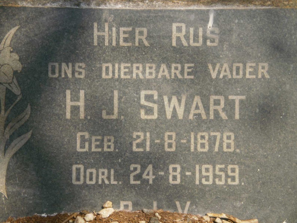 SWART H.J.  1878-1959