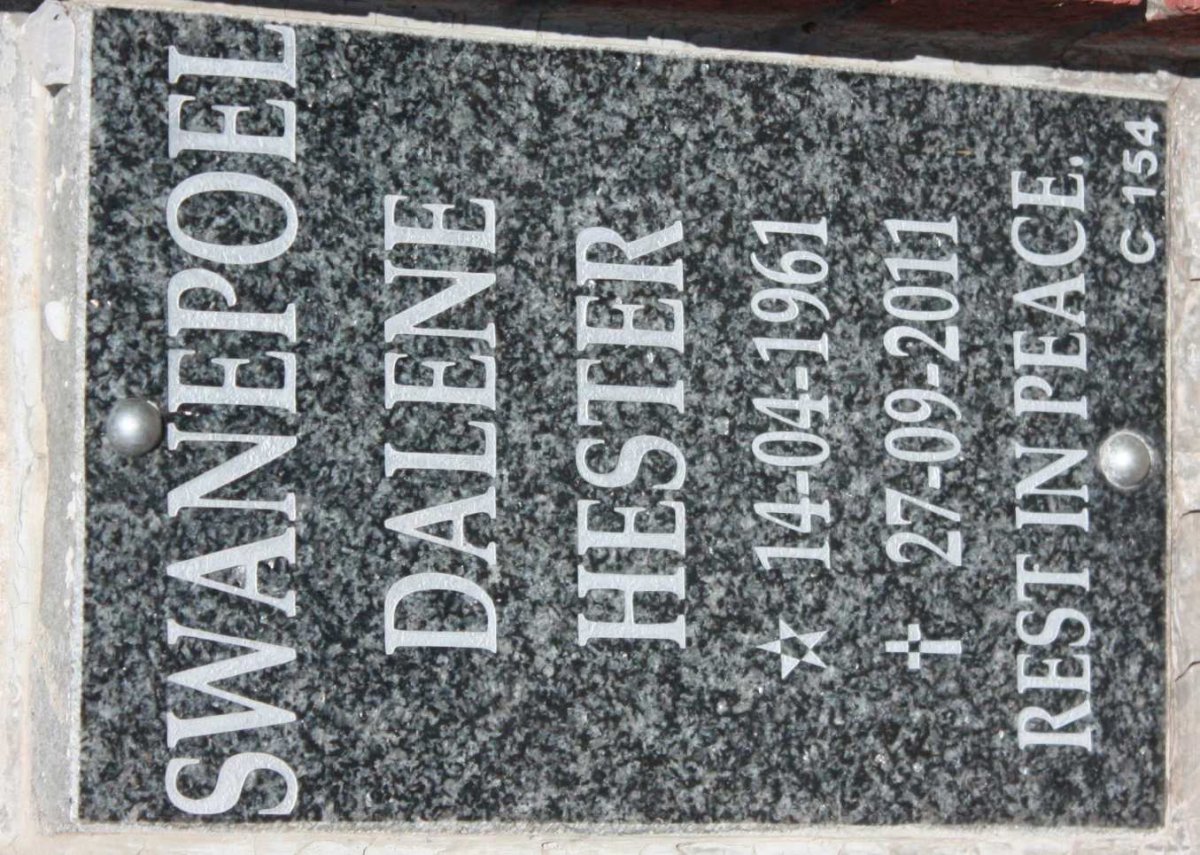 SWANEPOEL Dalene Hester 1961-2011