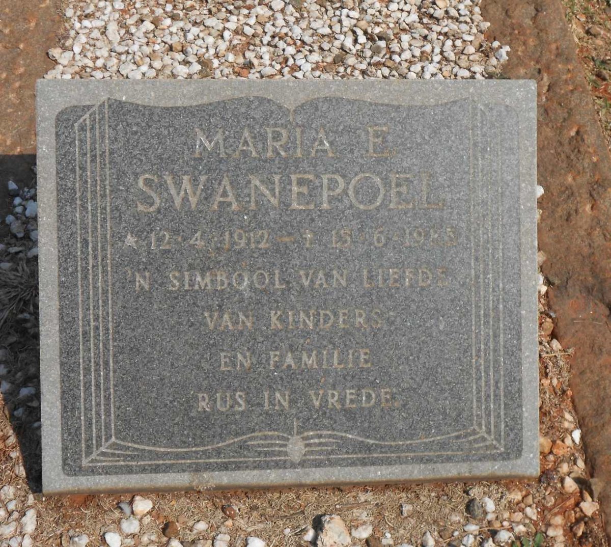 SWANEPOEL Maria 1912-1985