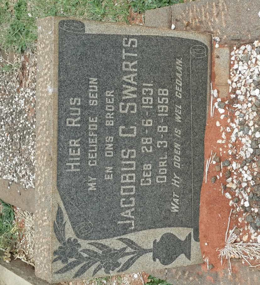 SWARTS Jacobus C. 1931-1958