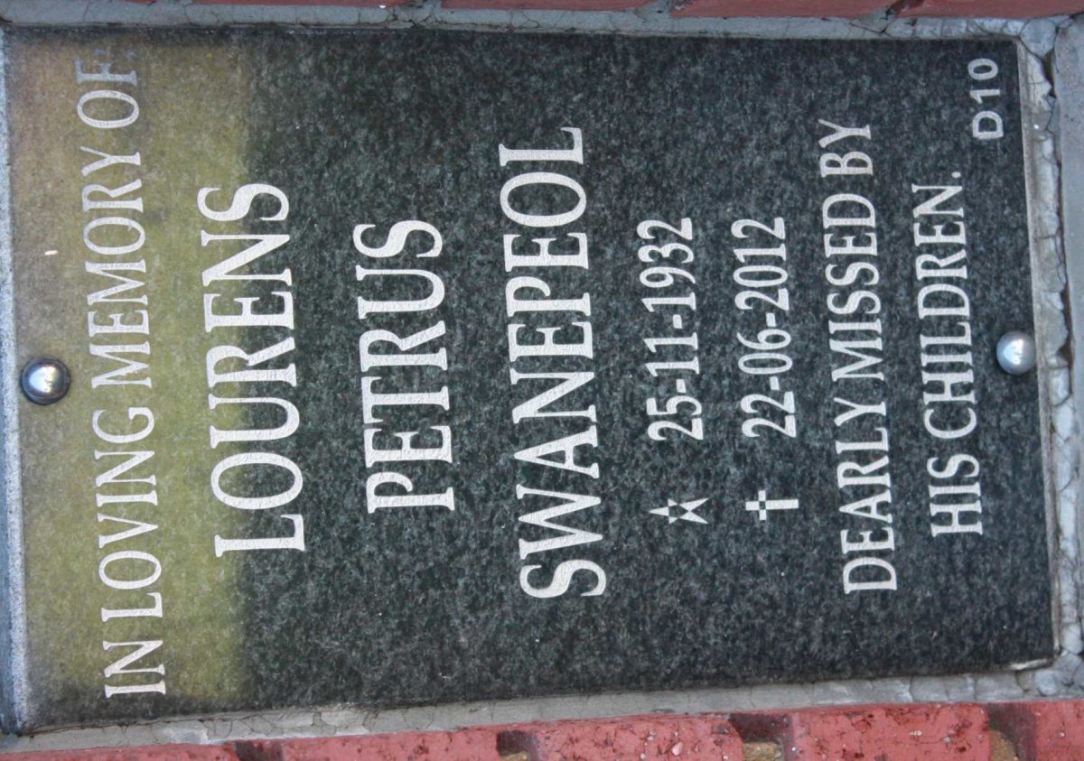 SWANEPOEL Lourens Petrus 1932-2012