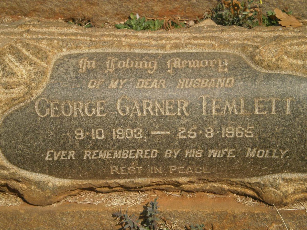 TEMLETT George Garner 1903-1965