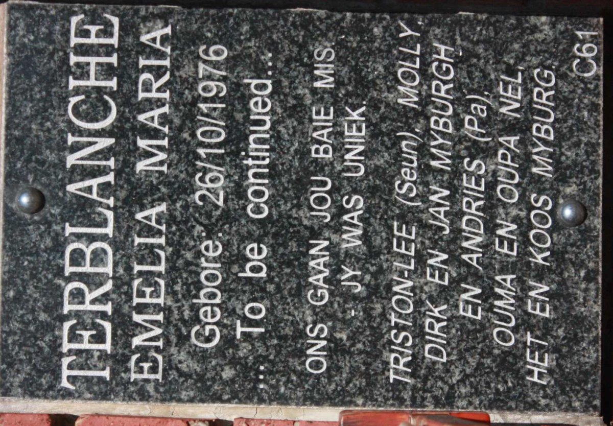 TERBLANCHE Emelia Maria 1976-