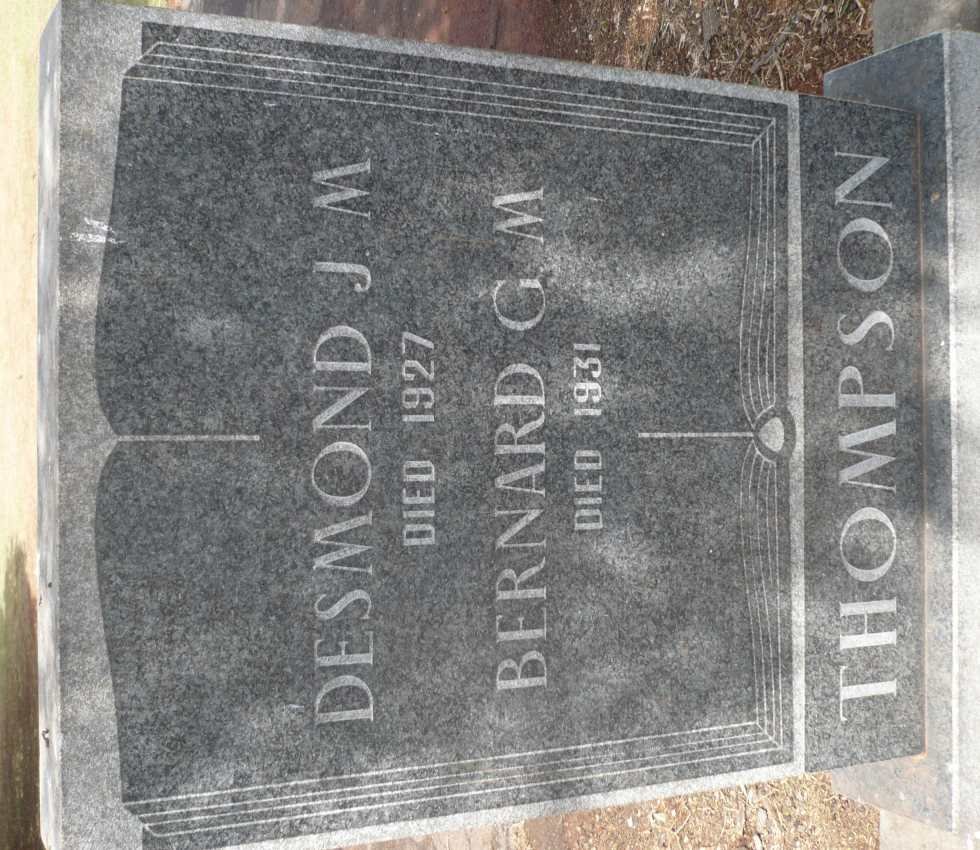 THOMPSON Desmond J.M. -1927 :: THOMPSON Bernard G.M. -1931
