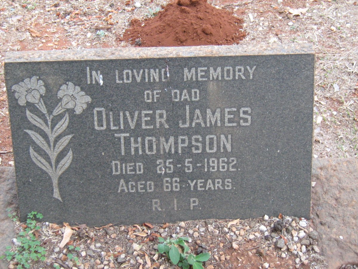 THOMPSON Oliver James -1962