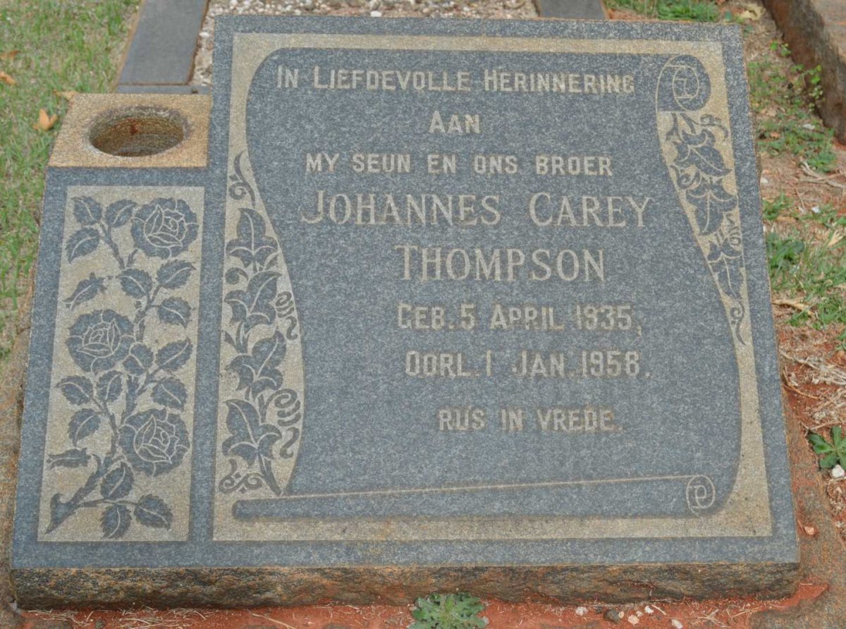 THOMPSON Johannes Carey 1935-1958