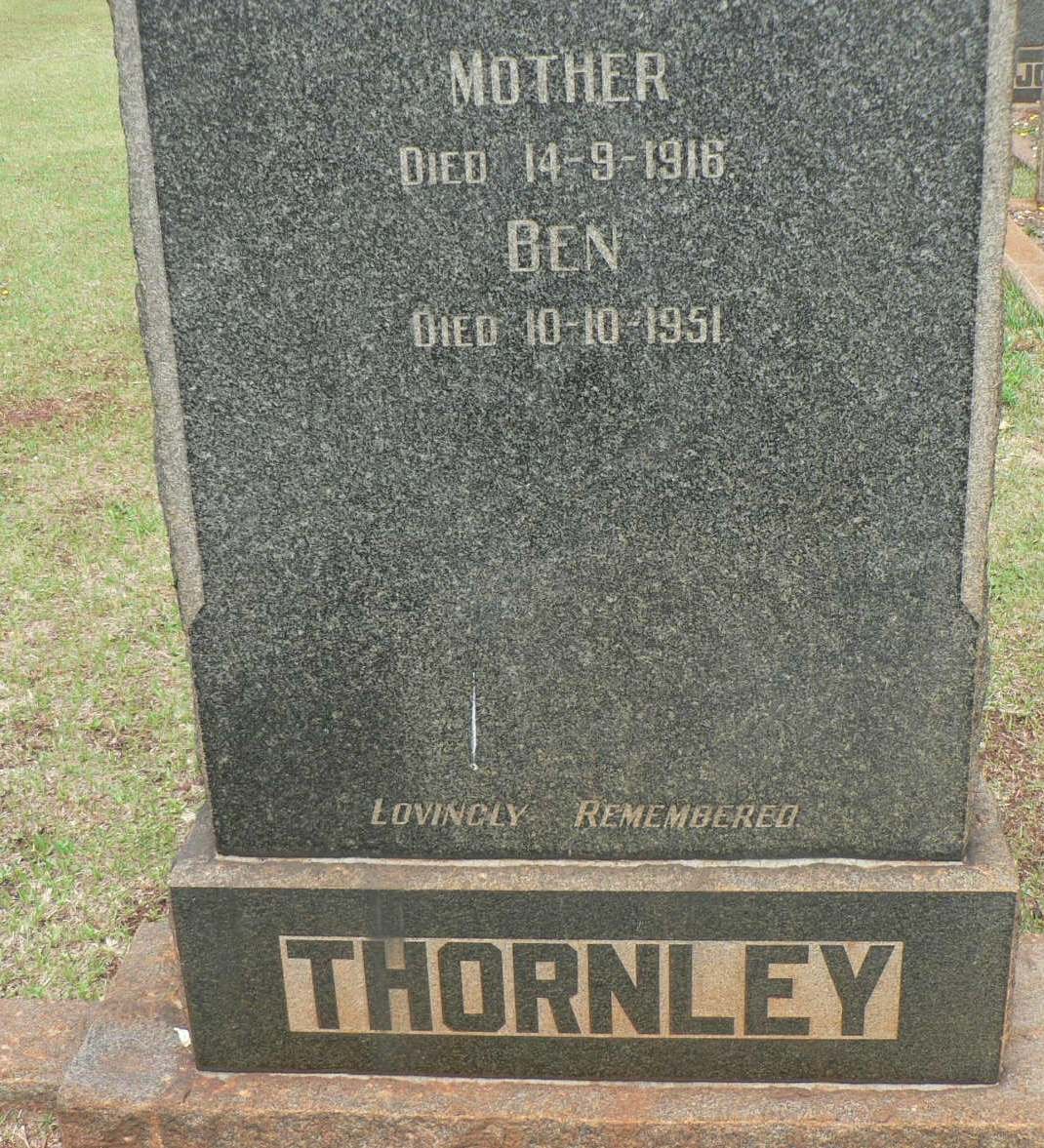 THORNLEY ? -1916 :: THORNLEY Ben -1951