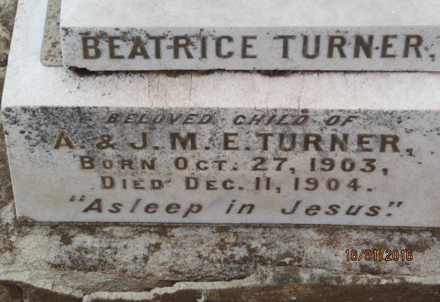 TURNER Beatrice 1903-1904