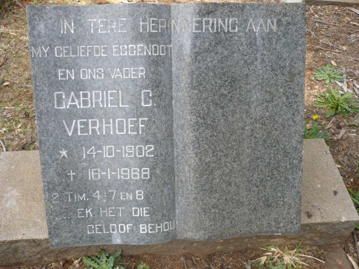 VERHOEF Gabriel C. 1902-1968