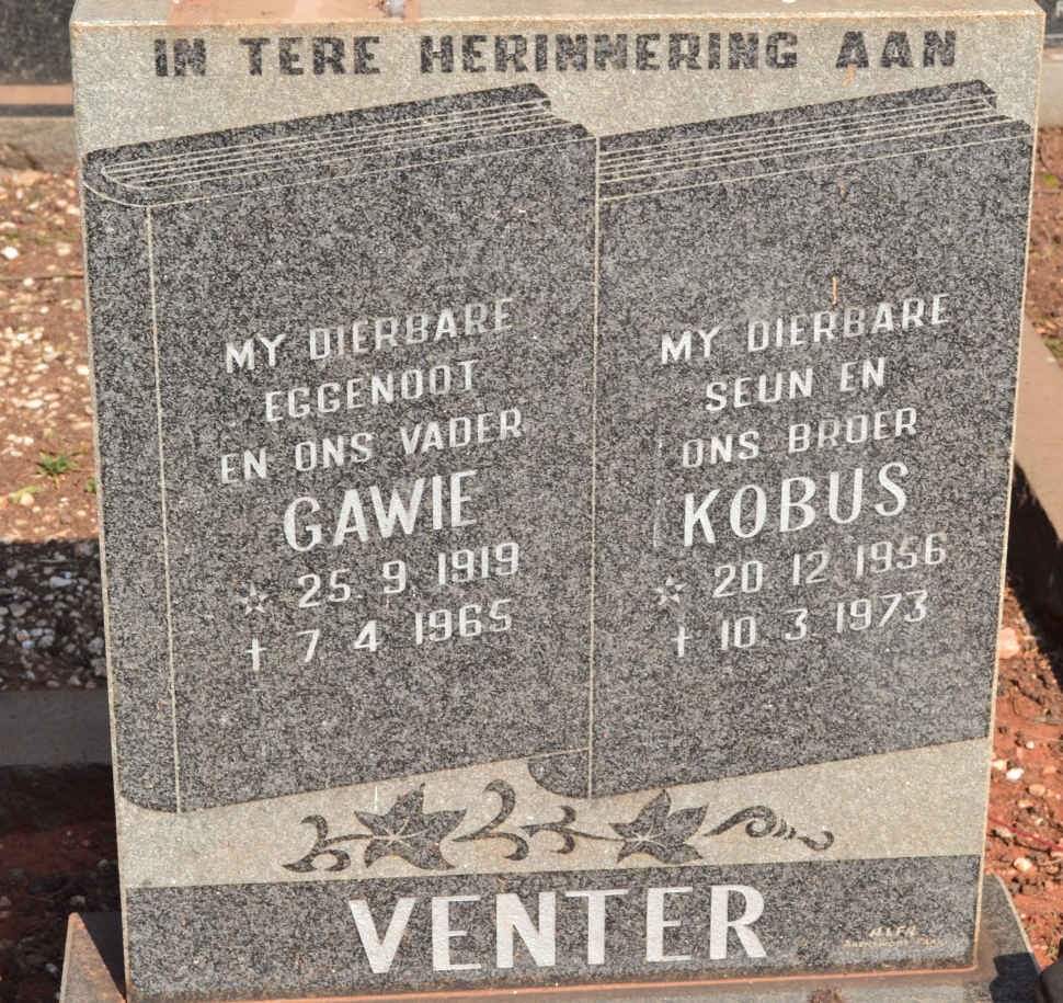 VENTER Gawie 1919-1965 :: VENTER Kobus 1956-1973