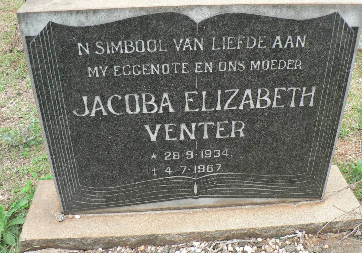 VENTER Jacoba Elizabeth 1934-1967