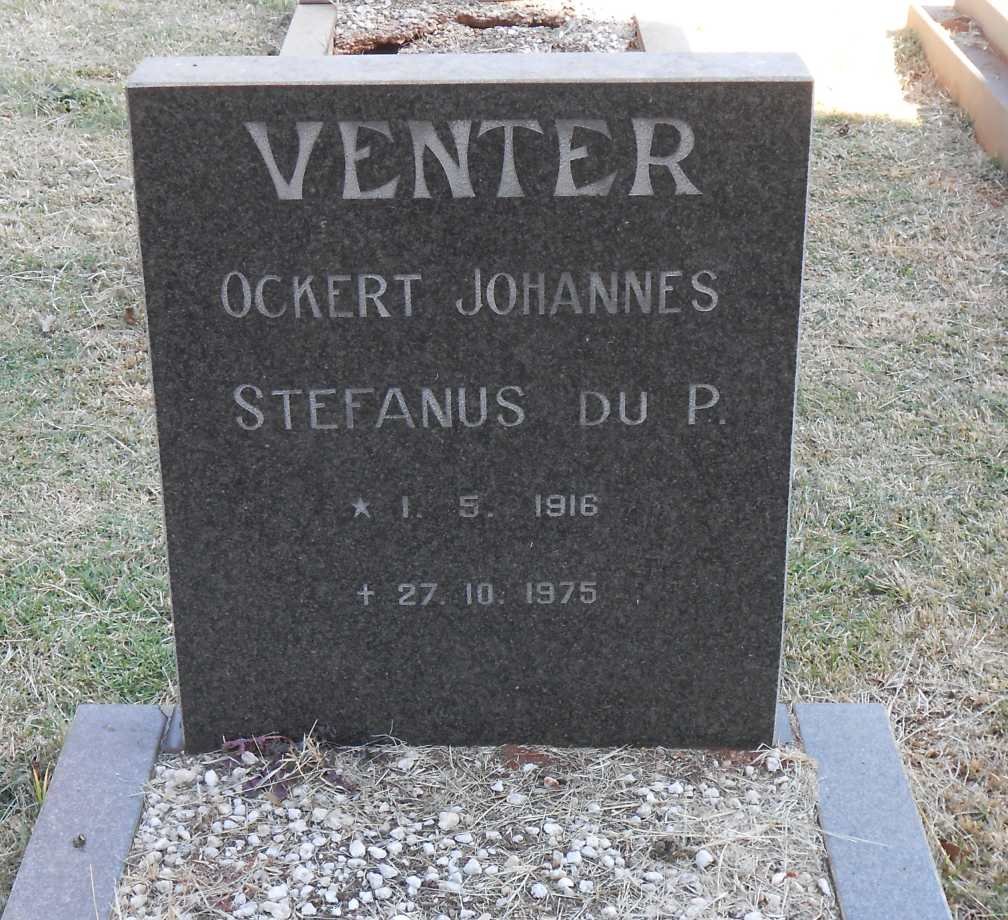 VENTER Ockert Johannes Stefanus du P. 1916-1975