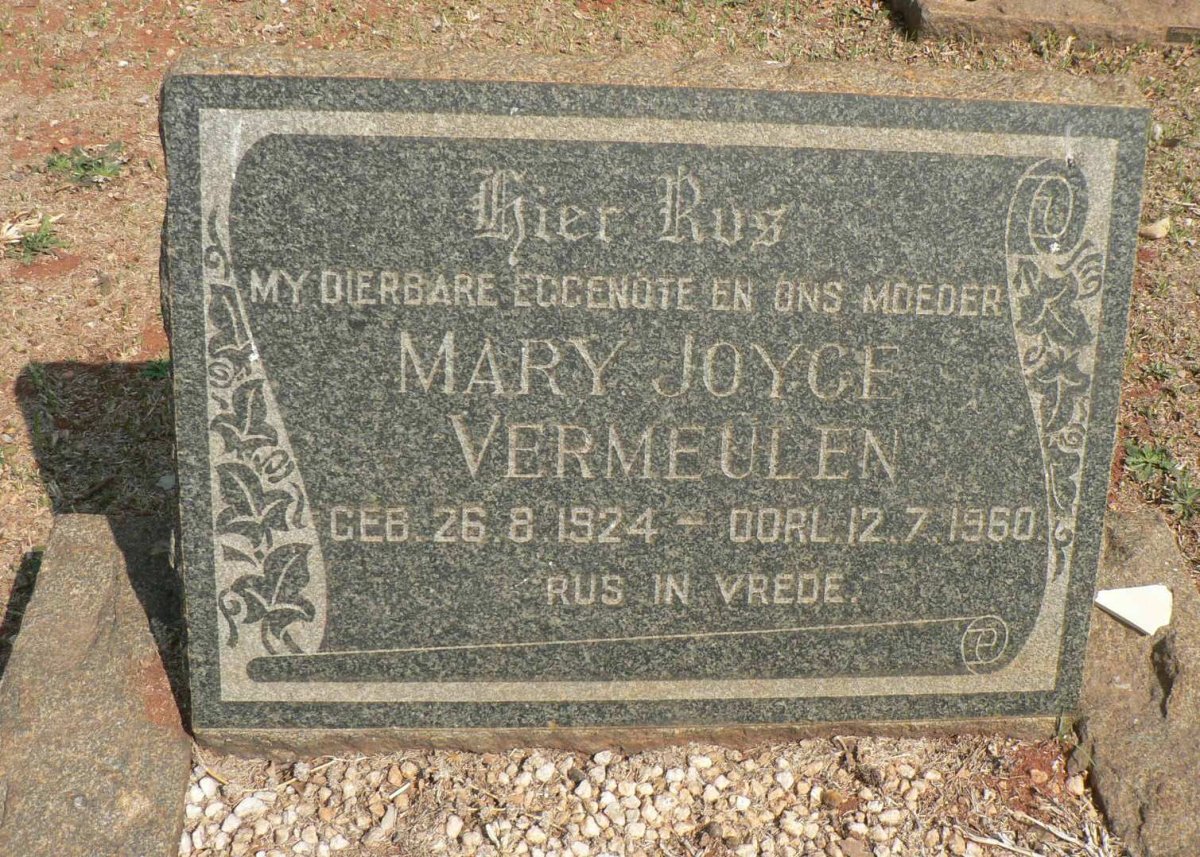 VERMEULEN Mary Joyce 1924-1960