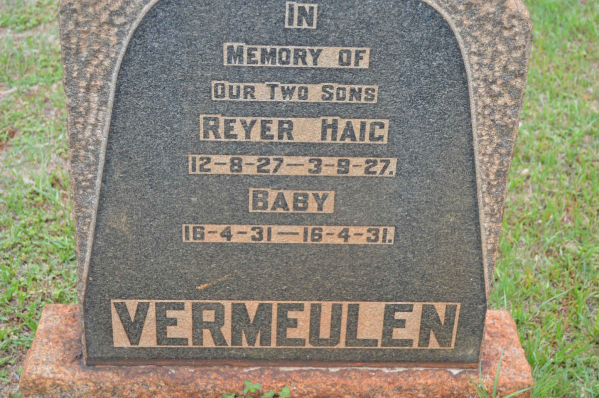 VERMEULEN Reyer Haig 1927-1927 :: VERMEULEN Baby 1931-1931