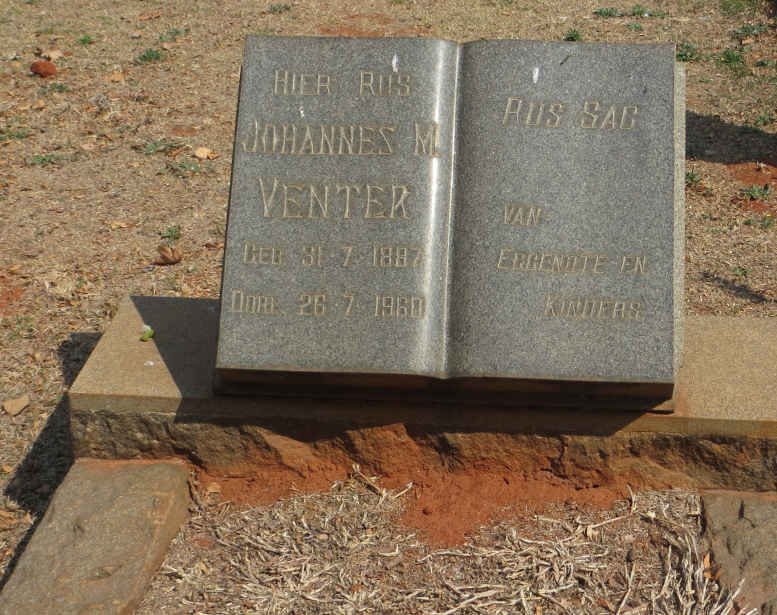 VENTER Johannes M. 1887-1960