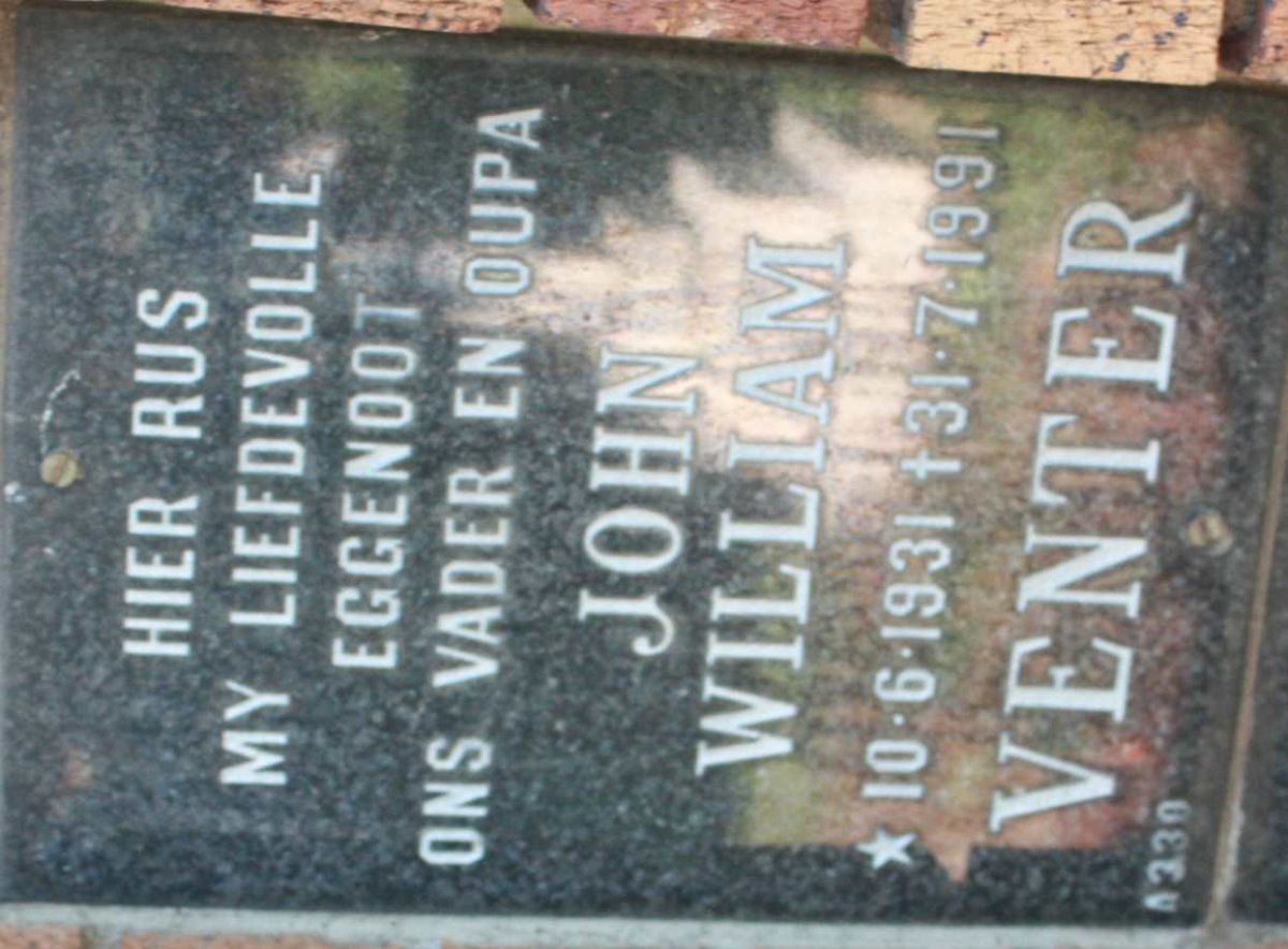 VENTER John William 1931-1991
