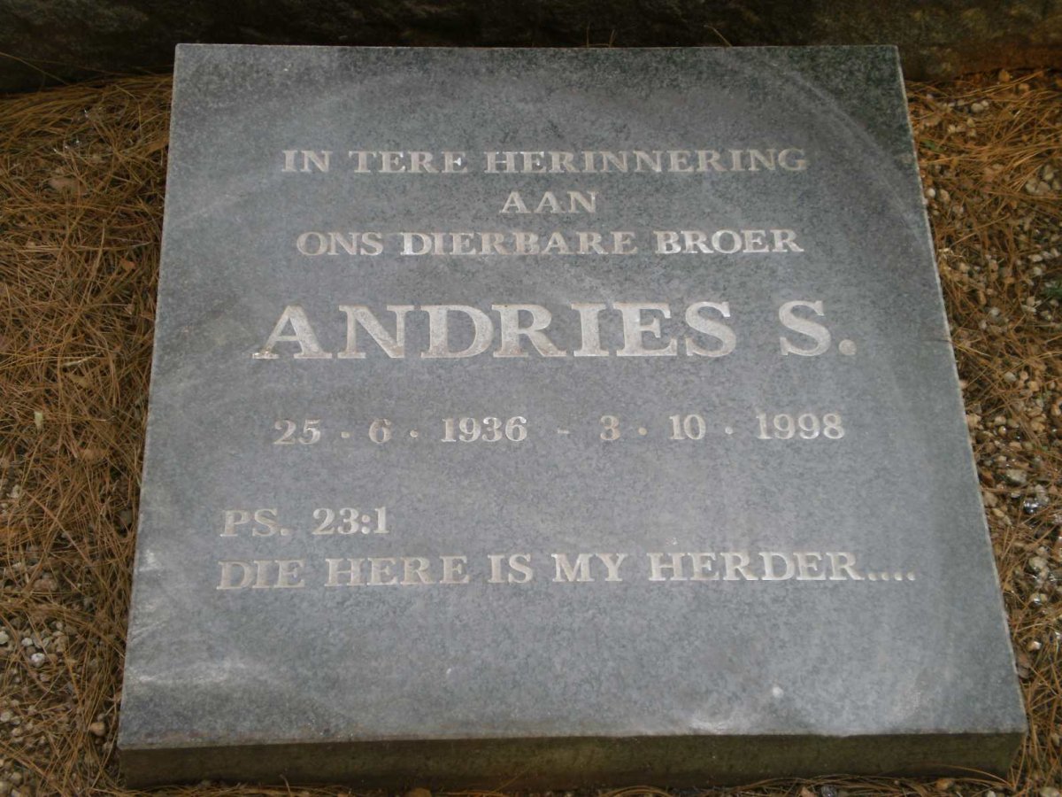 VERSTER Andries S. 1936-1998
