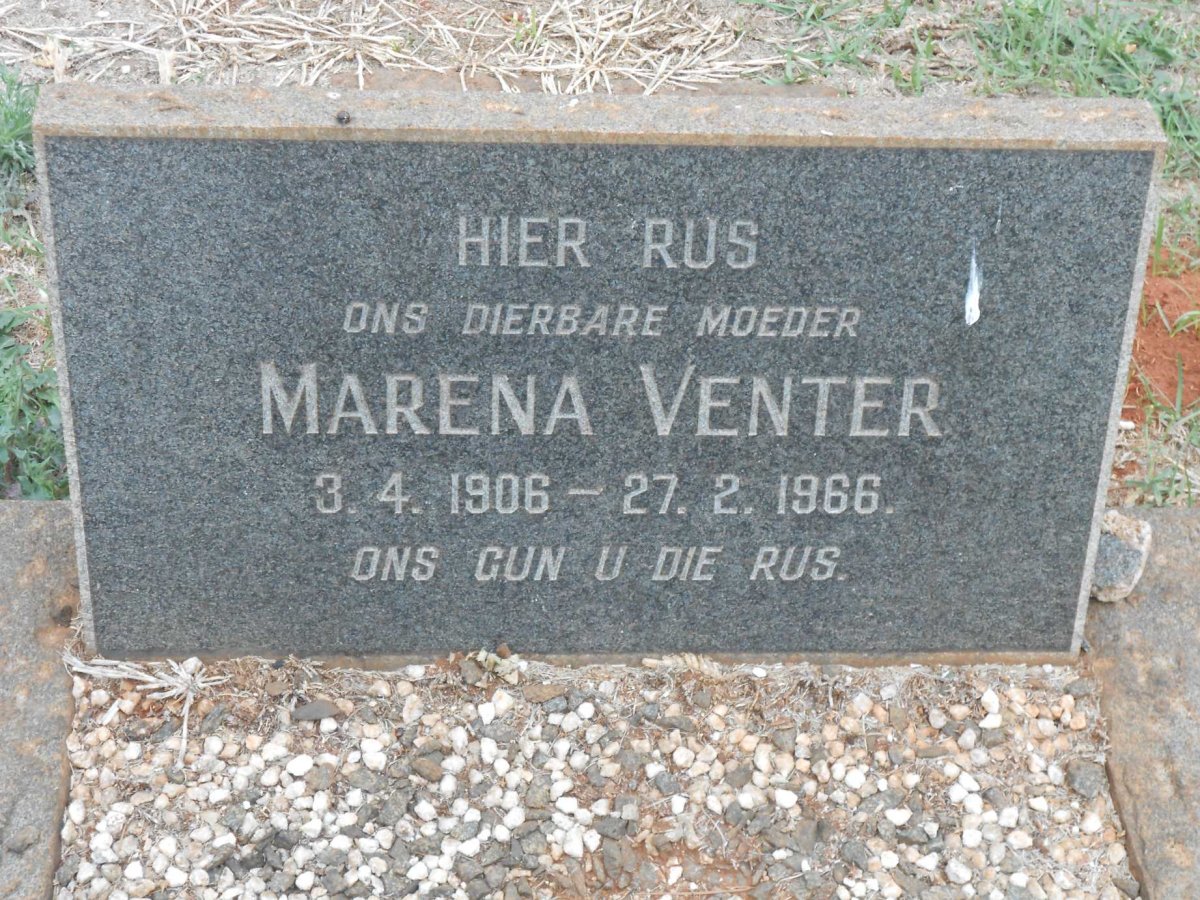 VENTER Marena 1906-1966