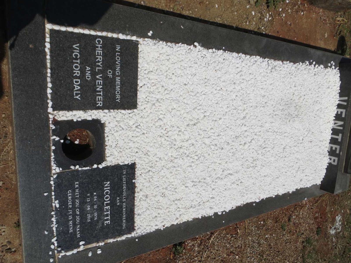 VENTER Cheryl :: DALY Victor :: VENTER Nicolette 1976-2015