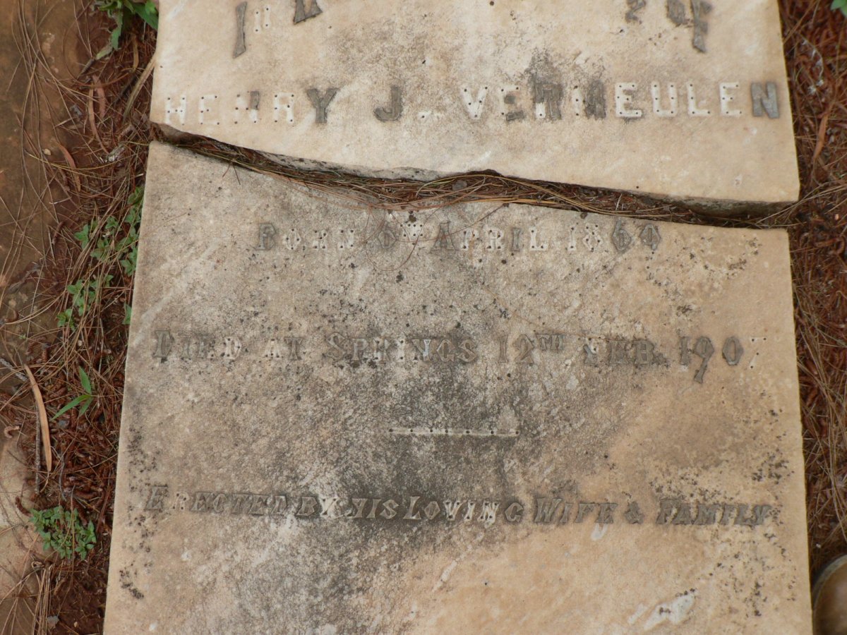 VERMEULEN Henry J. 1869-1907