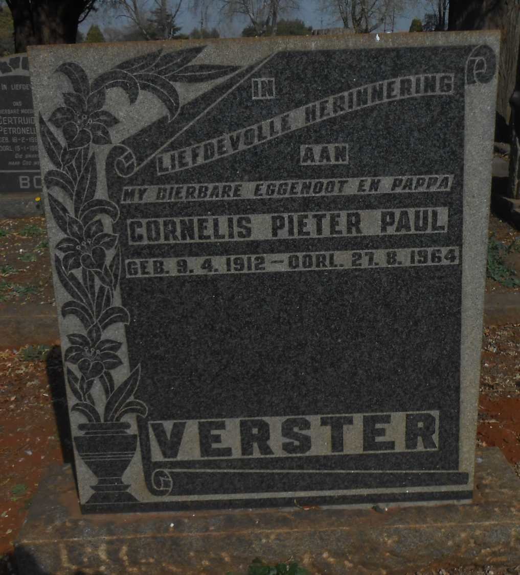 VERSTER Cornelis Pieter Paul 1912-1964