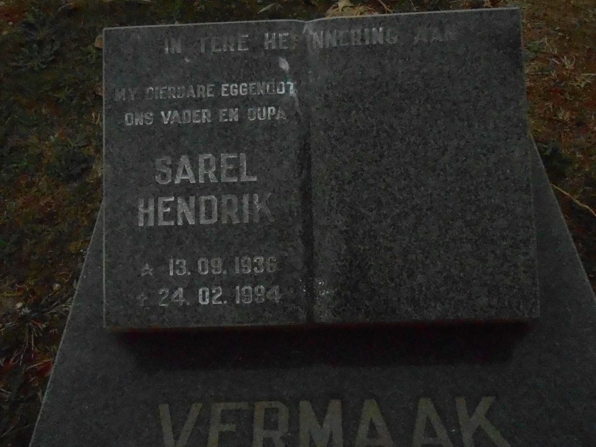 VERMAAK Sarel Hendrik 1936-1994