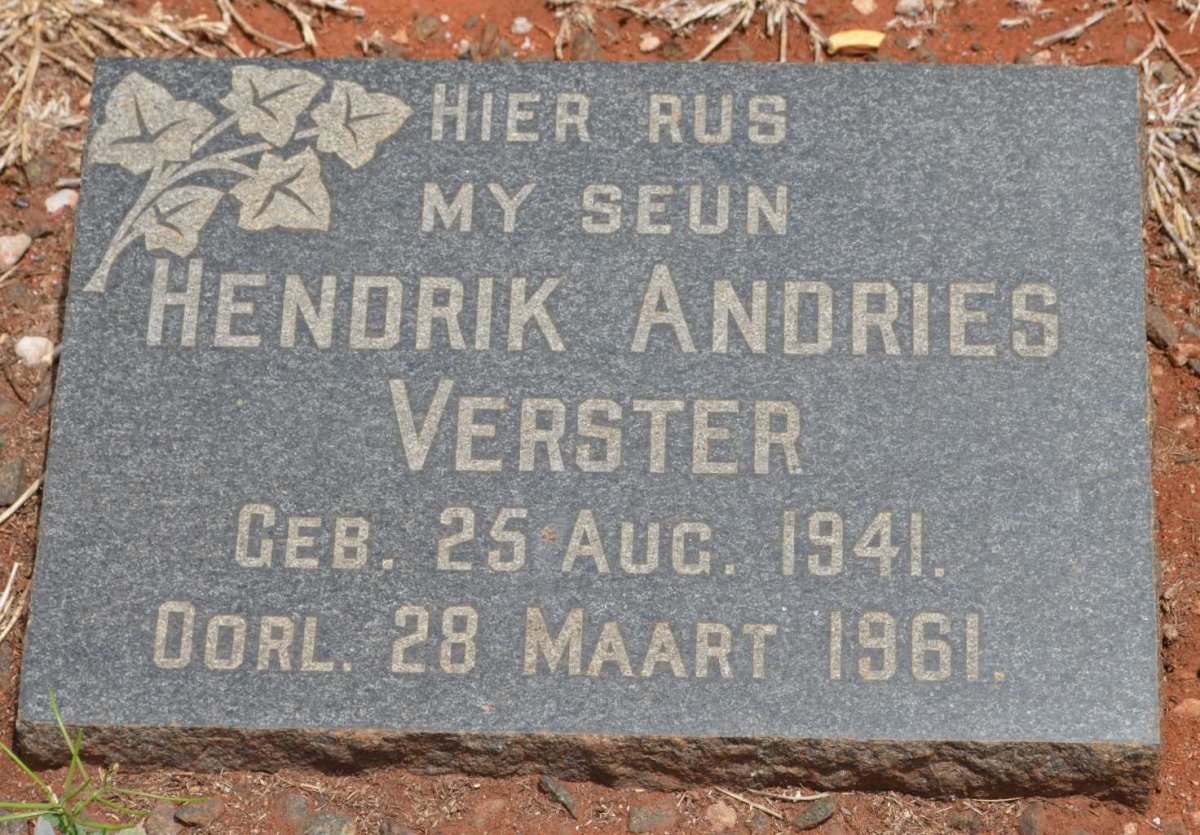 VERSTER Hendrik Andries 1941-1961
