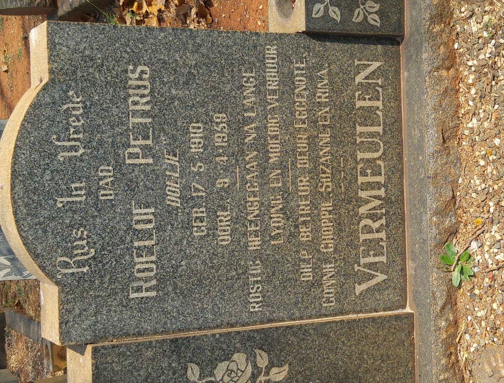 VERMEULEN Roelof Petrus 1910-1959