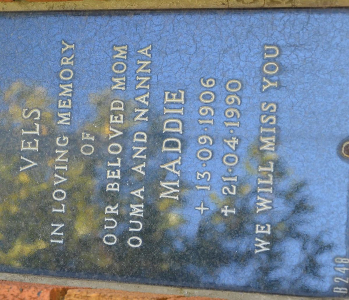 VELS Maddie 1906-1990